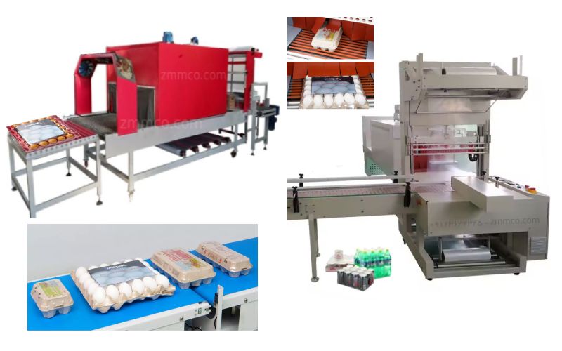 خط بسته بندی تخم مرغ با دستگاه شیرینگ پک تخم مرغ